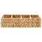 Casafield Set of 2 Water Hyacinth Divided Basket Organizers - Woven Bins for Bathroom, Bedroom, Laundry, Pantry, Shelves